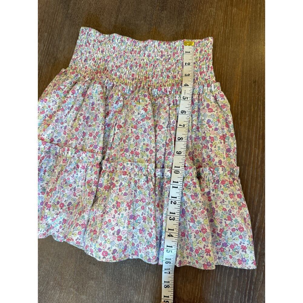 J.Marie Pink/Purple Floral Smocked Mini Skirt Women Size S - Picture 6 of 7